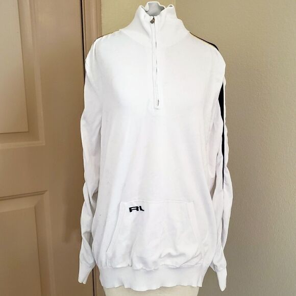 Ralph Lauren Golf navy gold pullover half zip M - Picture 1 of 5
